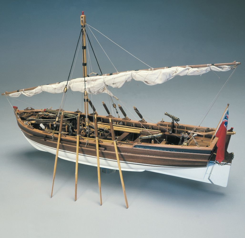 Armed Pinnace, British Navy 1800 Model Boat Kit - Panart
