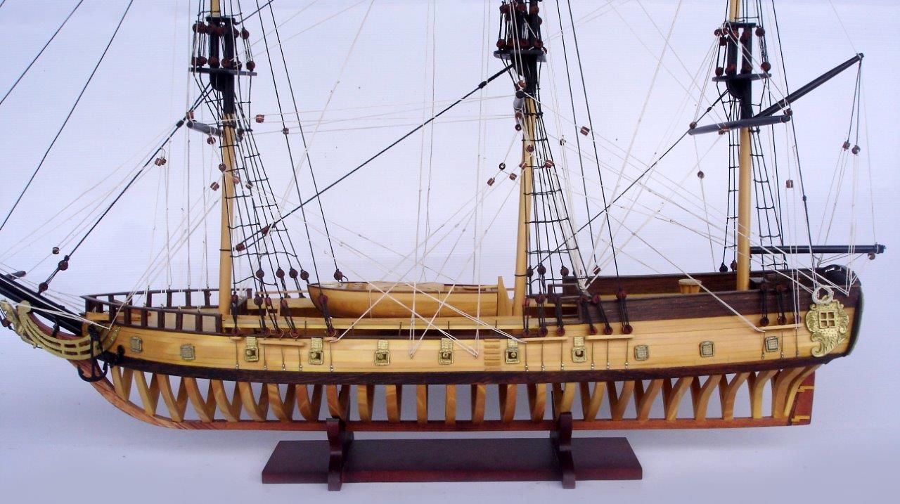2097-12859-USS-Rattlesnake-Ship-Model-with-Frame-Hull